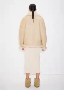Abrigo Flor Crudo Talla M Mujer Mango
