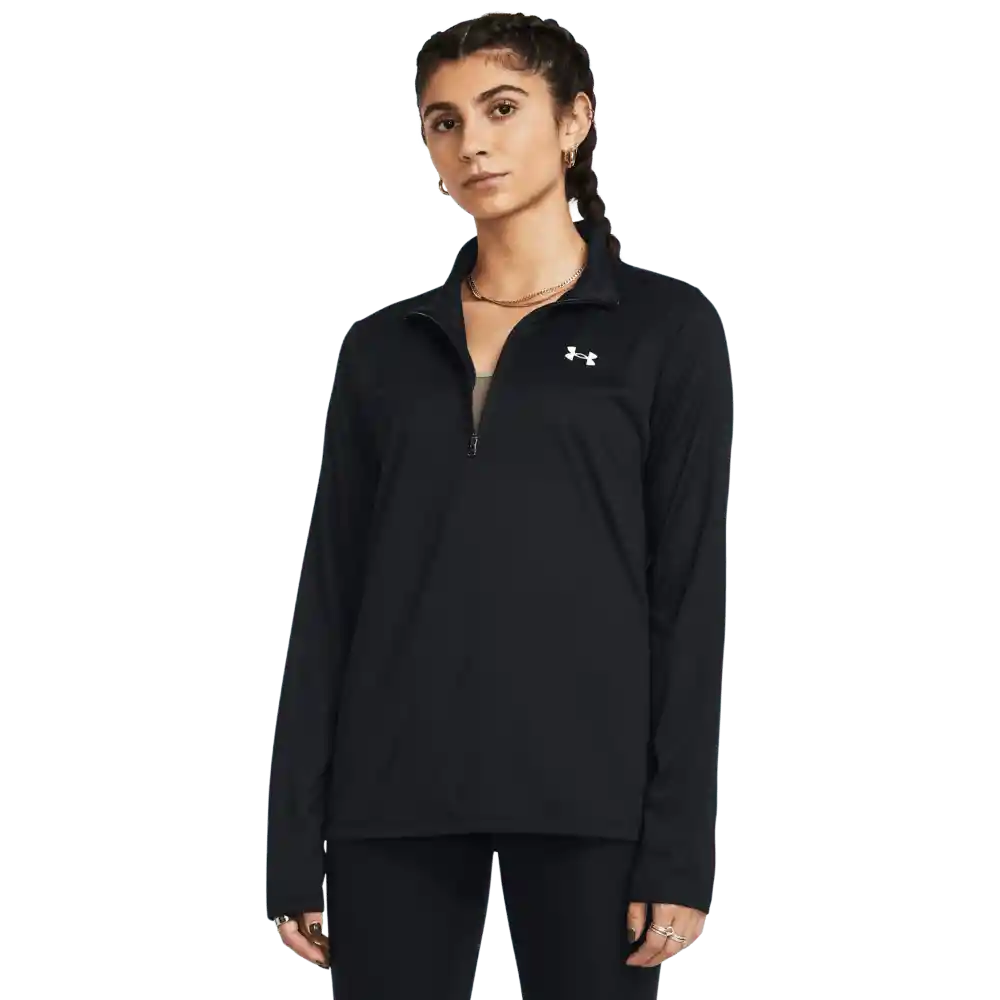 Under Armour Buzo Tech 1/2 Zip- Solid Mujer Negro MD