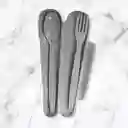 Miniso Set de Cubiertos Portátil Gris