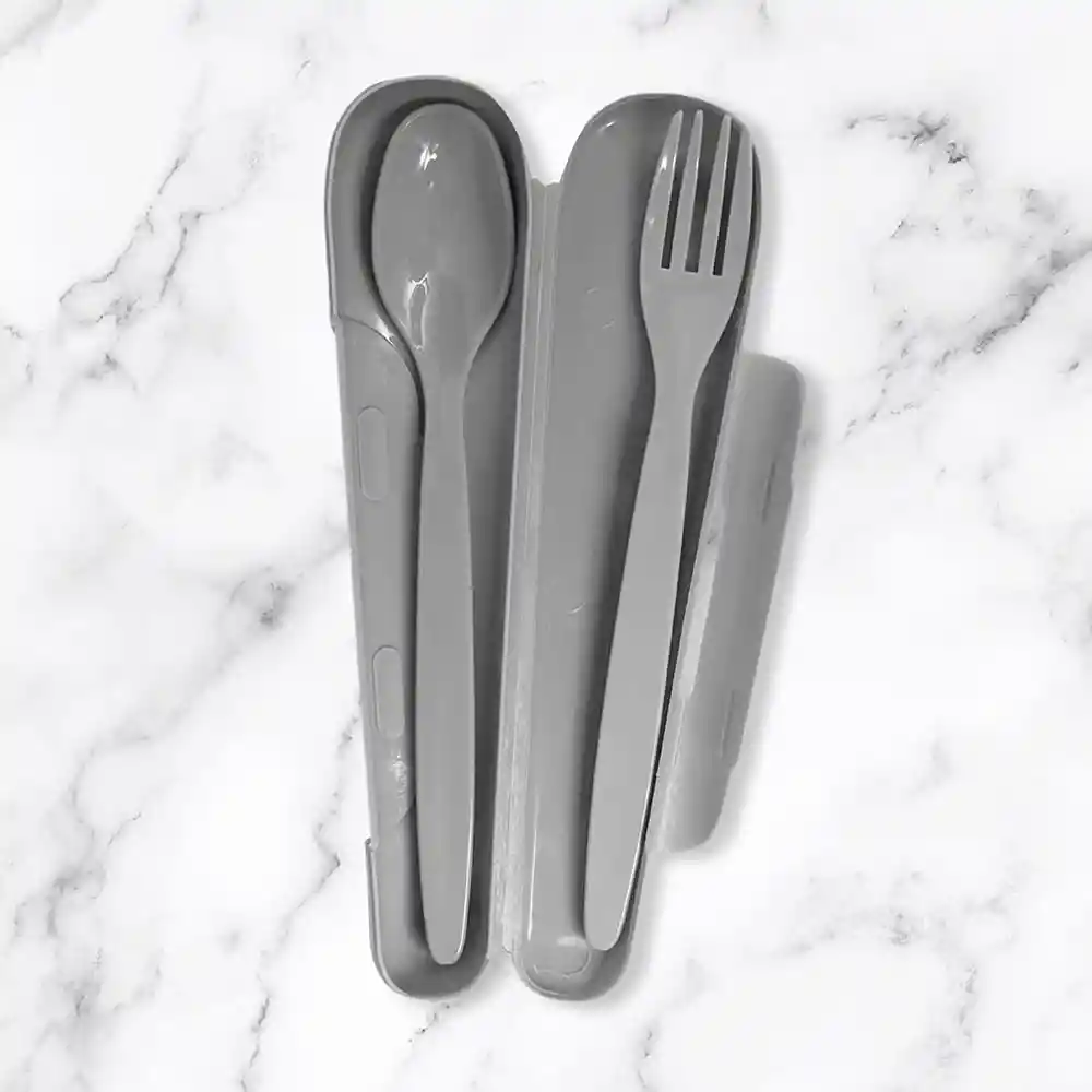 Miniso Set de Cubiertos Portátil Gris