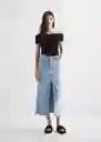 Falda Midi Skirt Tejano Claro Talla 18 Teen Niñas Mango