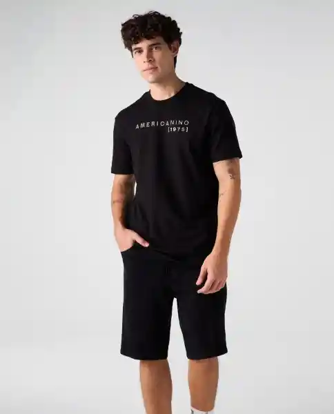 Camiseta Hombre Negro Talla S 842G027_NEG194004 Americanino
