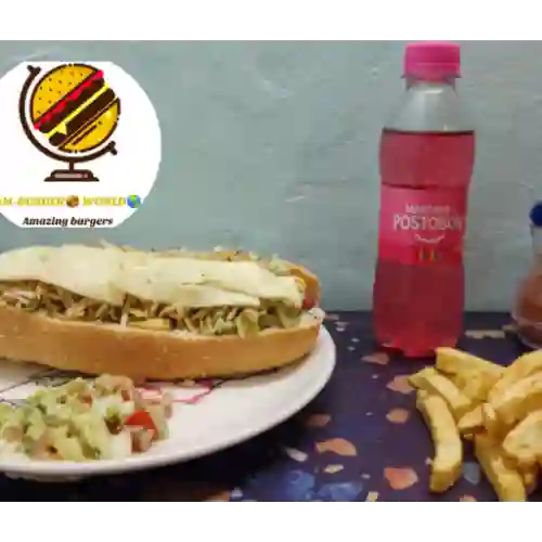 Combo Perro Mexicano+ Papas + Gaseosa250