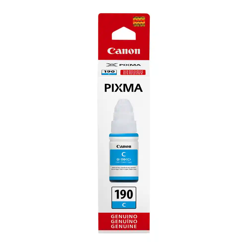 Botella De Tinta Canon 190 Cyan Gi-190c