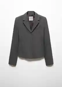 Blazer Americana Elfo Gris Claro Vigoré Talla L Mujer Mango