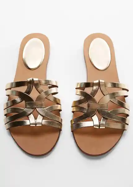 Sandalias Pisca Oro Talla 42 Mujer Mango