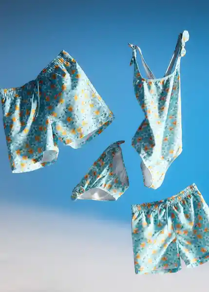 Short Bañador Blueb Azul Talla 07 Niños Mango