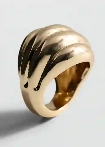 Anillo Darlene Oro Talla M Mujer Mango