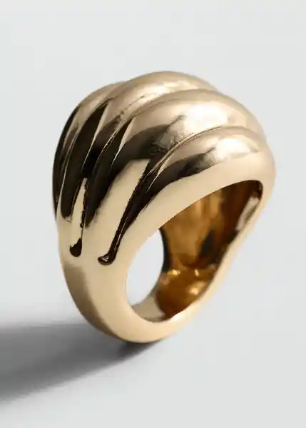 Anillo Darlene Oro Talla M Mujer Mango