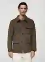 Sobrecamisa Coppi Khaki Talla L Hombre Mango