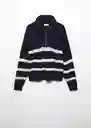 Buzo Jersey Zips Navy Talla 18 Teen Niñas Mango