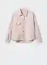 Sobrecamisa Aimee Rosa Pastel Talla 18 Mujer Mango