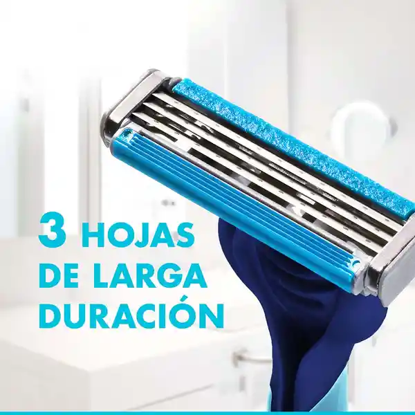 GILLETTE Prestobarba 3 Fresh Cuchilla de Afeitar con Eucalipto Máquina de Afeitar Hombre Desechable Afeitada Refrescante Afeitadora para Barba 2 Uds