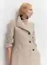 Abrigo Sirenita Camel Talla XS Mujer Mango