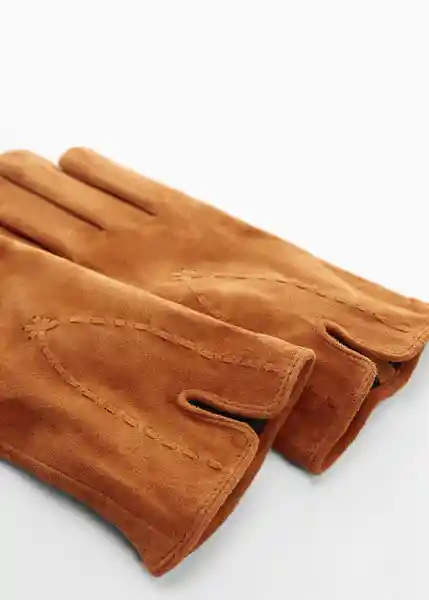 Guantes Odette Marrón Talla S Mujer Mango