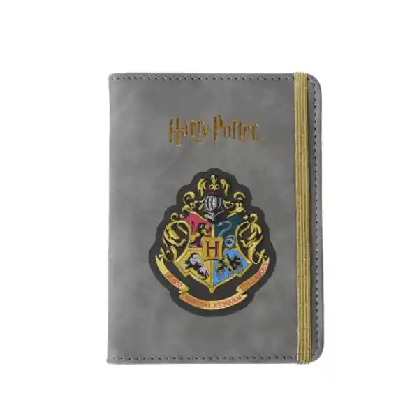 Portapasaporte Con Banda Elástica Gris Serie Harry Potter Miniso