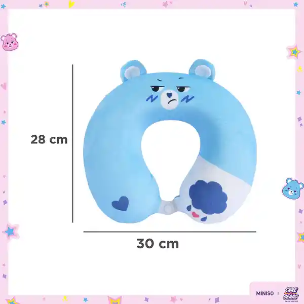 Almohada de Viaje en Forma de u Colección Care Bears Azul Miniso