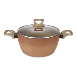 Amercook Olla Con Tapa de Vidrio Terracota 18 cm