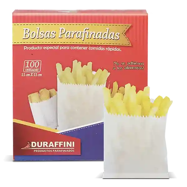 Duraffini Bolsa Parafinadas Papitas 11-11 cm