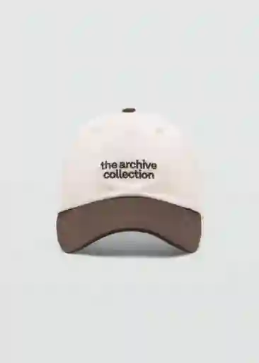 Gorra Archive Marrón Talla 99 Mujer Mango