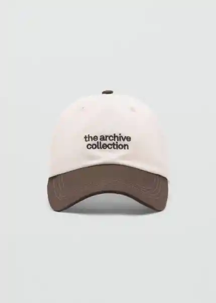 Gorra Archive Marrón Talla 99 Mujer Mango