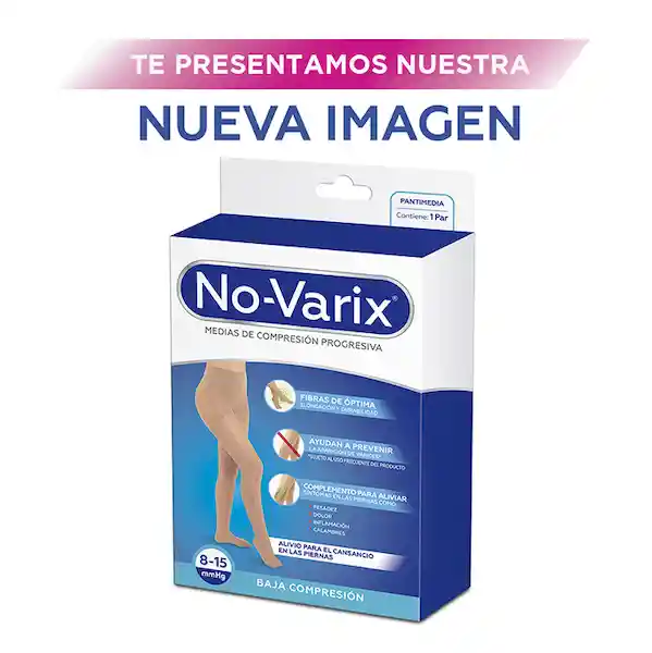 No-Varix® Pantimedia Transparente 8-15 mm/hg Taupe XLarge