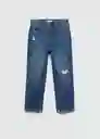 Jean Dad Tejano Oscuro Talla 08 Niños Mango