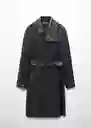 Gabardina Trench Polanapu Negro Talla S Mujer Mango