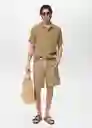 Bermuda Cabrera Beige Talla 42 Hombre Mango