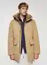 Chaqueta Parka Belmonte Camel Talla S Hombre Mango