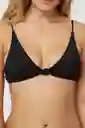 ONeill Top Bikini Saltwater Solids Pismo Negro Talla M