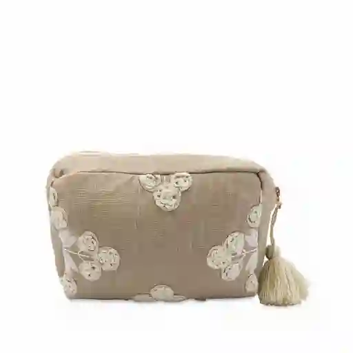 Bolsa Caqui Flores Bordadas Ambiente Gourmet