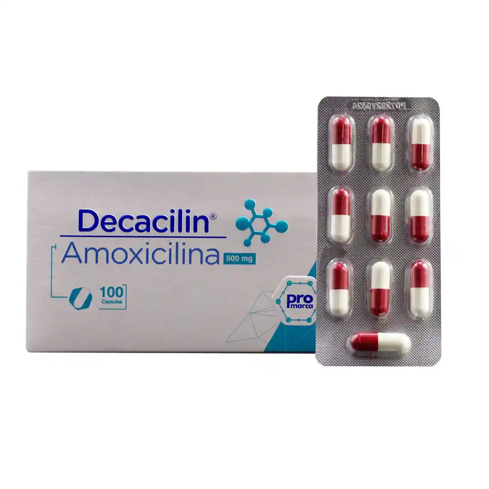 Decacilin 100 Cápsulas 500 mg