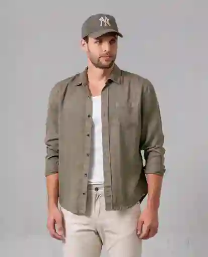 Camisa Hombre Beige Talla L 111G003 Rifle