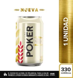 Cerveza Poker Pura Malta - Lata 330ml x1