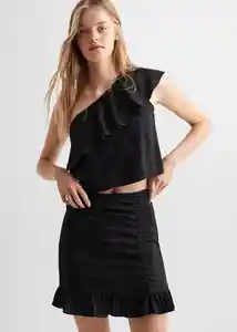 Falda Rayaf Negro Talla 21 Teen Niñas Mango