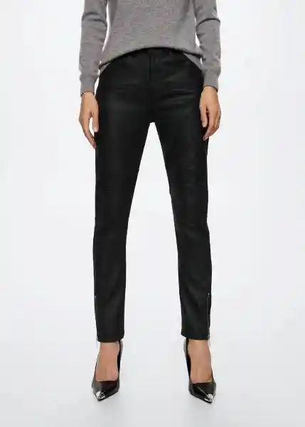 Jeans Harlow Negro Talla 42 Mujer Mango