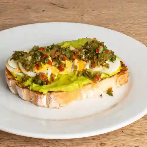 Guacamole, Huevo y Chimichurri