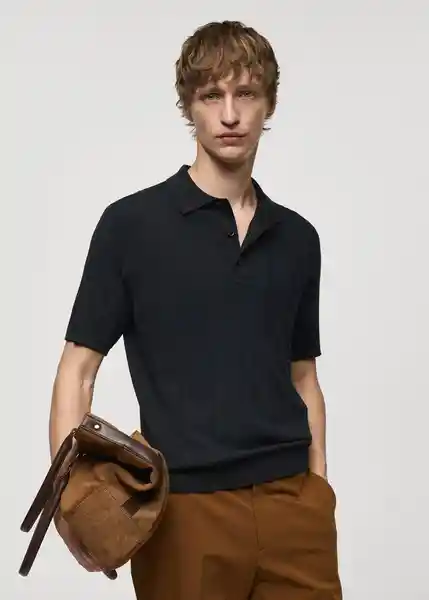 Camiseta Polo Laforja Navy Talla XL Hombre Mango