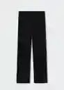 Pantalón Plisat Negro Talla XS Mujer Mango