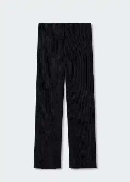 Pantalón Plisat Negro Talla XS Mujer Mango