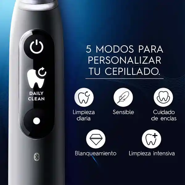 Oral B iO Series 6 Cepillo de Dientes Eléctrico Cabezal Redondo Sensor de Presión Mango Ergonómico y Estuche Gris