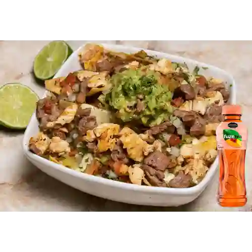 Combo Nachos Mixtos Asados + Fuze Tea Durazno 400ML