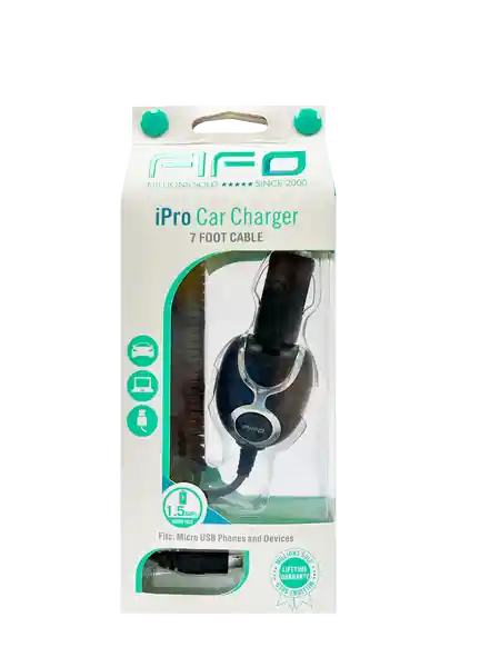 Ipro Cargador Carro Fifo Con Cable Micro 4 Ft