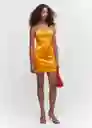 Vestido Nori Amarillo Talla 24 Mujer Mango