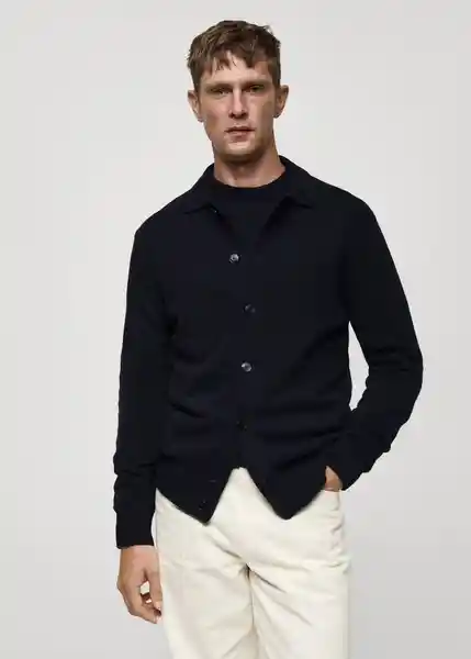 Cárdigan Lotuso Navy Talla M Hombre Mango