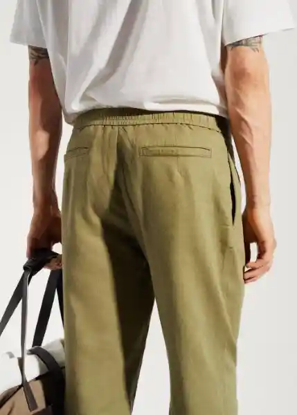 Pantalón Romelino Khaki Talla 42 Hombre Mango