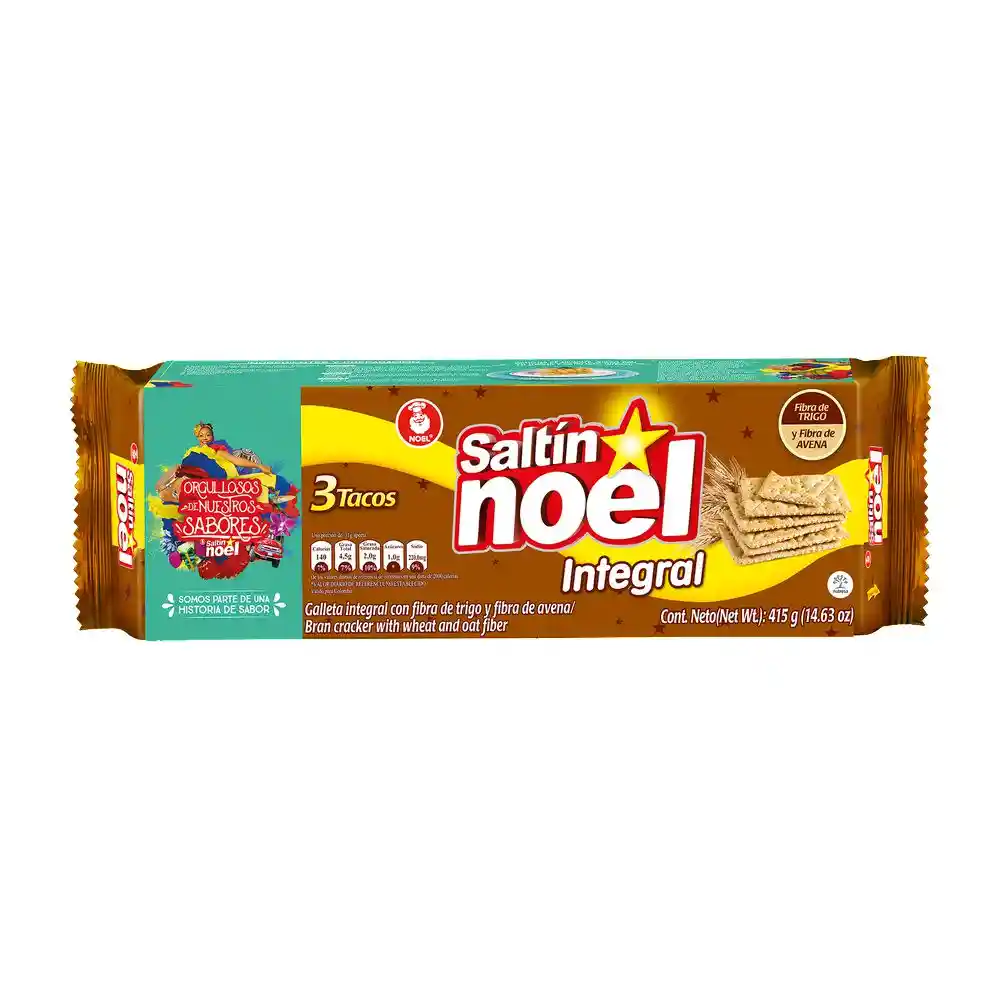 Galleta Saltin Noel Integral 3 Tacos X 415g