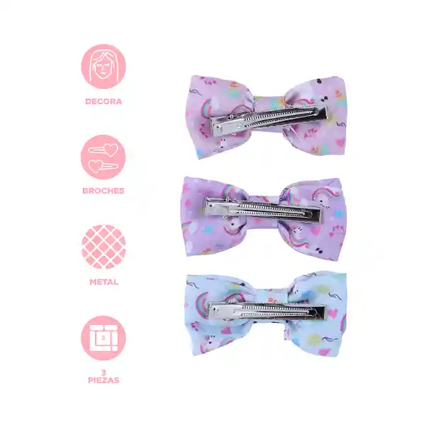 Set de Broches Para Cabello Serie Unicorn Miniso