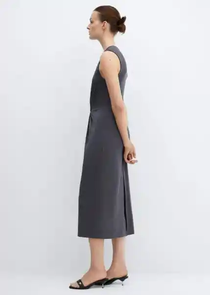 Vestido Fertina Gris Talla S Mujer Mango